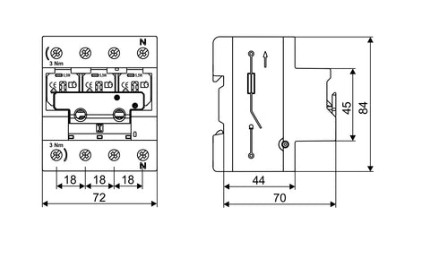 Separator de sarcină TYTAN, T4P, D02, 3P+N, 25A