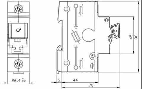 Separator de sarcină pentru portfuzibile D0 TYTAN-II 1p, 63A