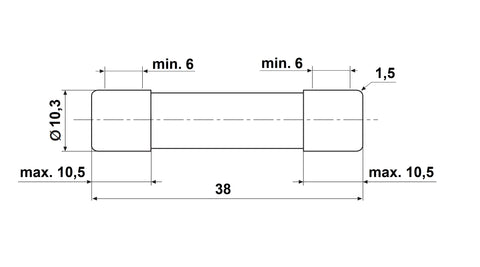 Siguranţă fuzibilă cilindrică 10x38 16A 500V