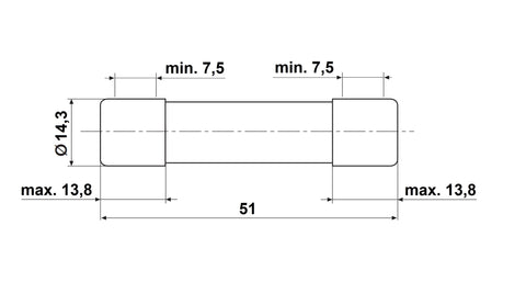 Siguranţă fuzibila cilindrica 14x51 6A 500V