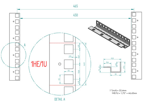 Dulap cablare structurată DUALBLOCK 19" 18U 600x600mm