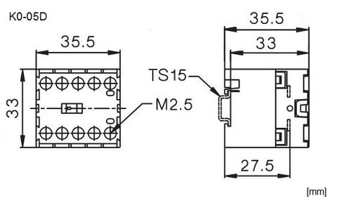 Microcontactor 4ND, 2,2kW, 5A, 24V c.c.