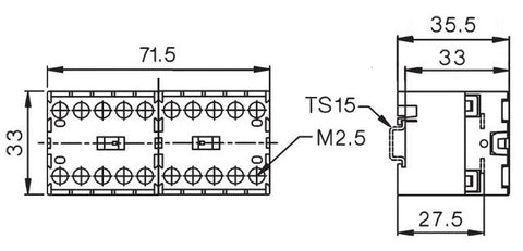 Ans.cont. reversibil, interblocaj mecanic, 2,2kW, 400V c.a.
