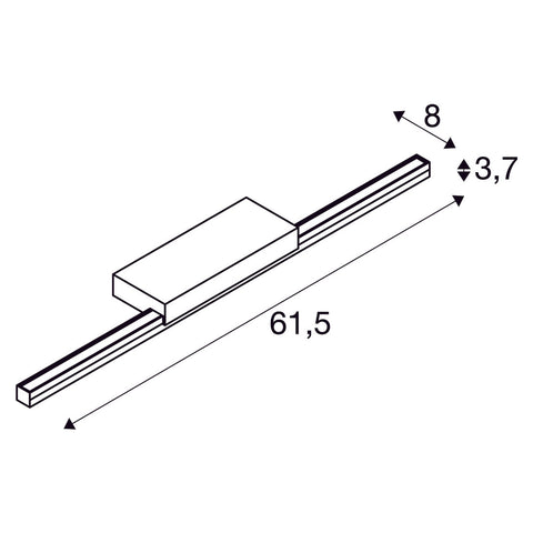 GLENOS 60 LED 12W, 1170lm, CCT Switch 3000K/4000K, negru