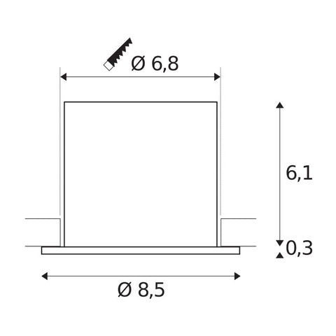 UNIVERSAL DOWNLIGHT MOVE PHASE 8W,927-965,38°,IP20,negru