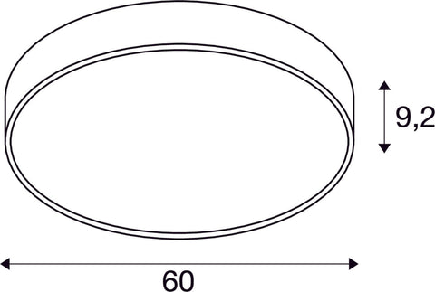 MEDO 60, 2700/3000/4000K, 39W, TRIAC C, 110°, negru
