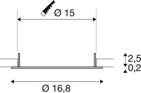 DOWNLIGHT V 150, capac plat alb