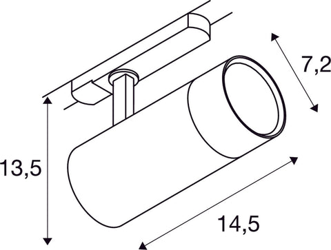 Trackspot V 3Ph. 10/15/20W 927/930/940 24-60° negru