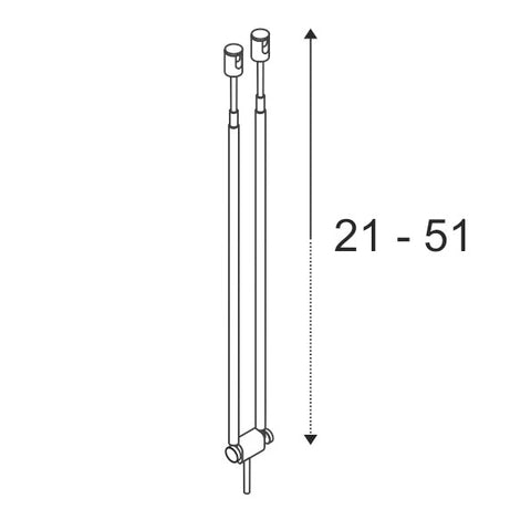 Suspensie telescopica.QR-C51,negruptr. TENSEO