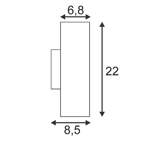 ENOLA_B UP-DOWN lampă de perete, alb, GU10, max. 50W