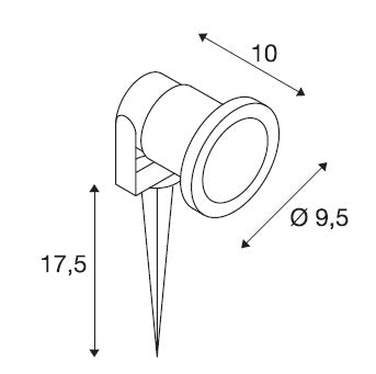 NAUTILUS SPIKE, GU10, cu 1, 5m cablu şi ştecher