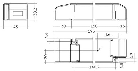 LED driver TD 35W, 24VDC DALI & Switch Dim Mono MM IP20