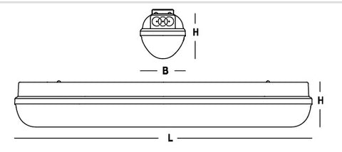 Linda Basic LED 1x23W, 4000K, 3505lm, IP65, gri, L=1570mm