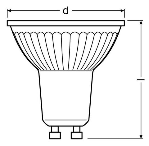RL-PAR16 50 DIM 4,5W 230V 36° 927 350lm 690cd GU10 25000h