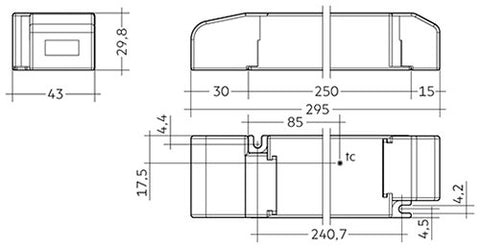 LED driver LC 100W 24V SC SNC cu dispozitiv detensionare