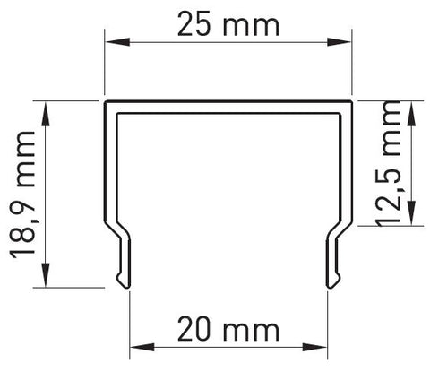 PMMA Cover TB angular / opal 2m