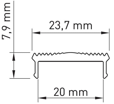 PMMA Cover TB narrow beam, angle 10° with TBR profile
