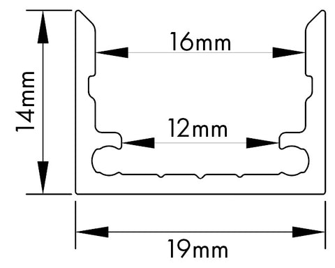 Aluminiu Profil LBL, 2m