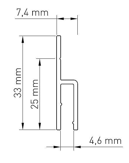 Lichtdeckenprofil recessed