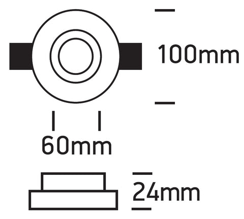 Gypsum Round GT1, MR16 GU10, 50W, IP20, alb
