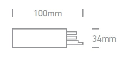Alimentare pt șină 3PH partea stângă, alb