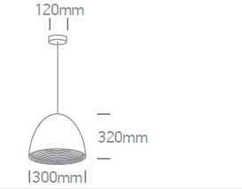 Bela Alto 2, Pendant luminaire, E27, 20W, IP20, negru