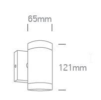 Rolo 1-WL, 35W, MR16, GU10, 100-240V, IP54, rustbrown