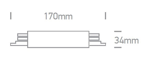 3PH-conector longitudinal cu feed-in, negru