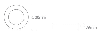 Plafonieră Plano Round LED, 30W, 3000K, 1797lm, IP40, alb