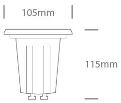 TERRA, GU10, 35W, IP67, rotund, aluminiu