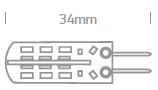 Bec LED 2W G4 200lm 3000K CRI80 12V AC/DC