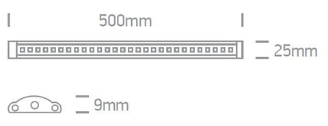 Shelf Strip LED 5W, 3000K, 375lm, 24V, 90°, IP20, SKIII