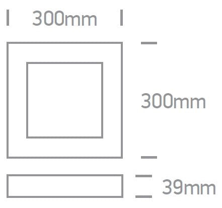 Plafonieră Plano Square LED 30W, 4000K, 2174lm,