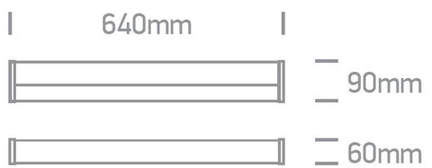 Bath Round LED 600mm, IP44, chrom