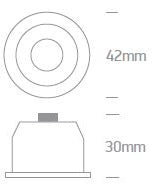 Pako LED 1W/3W, 3000K, 200lm, 40°, 350/700mA, negru