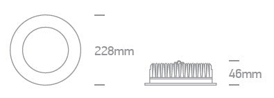 Aline-L LED, 25W, 4000K, 2000lm, IP54, alb