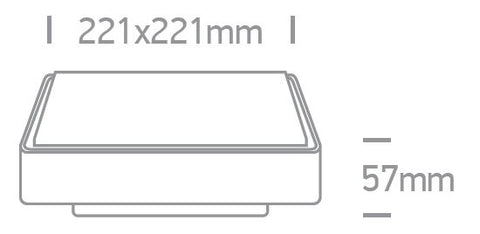 Plasto LED 16W, 3000K, 960lm, 230V, IP65, plastic, alb