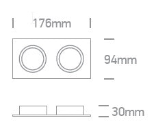 Pinta-A  2x50W GU10 230V, IP20,  alb