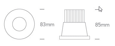 Dina LED 12W 4000K 40° 1100lmm., 700mA, IP64, alb