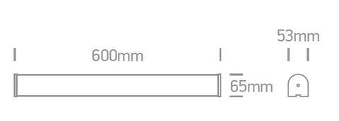 Bano LED, 15W, 4000K, 1300lm, 230V, IP44, crom L-600mm