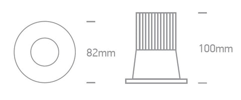Tina LED, 12W, 700mA, 1100lm, 2700K, 38°, IP65 , alb