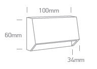 Reno I Dark Light 1, 5W, 3000K, 80lm, IP65, 230V, alb