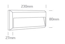 Lena L Dark Light 2W, 3000K, 65lm, IP65, 230V,antracit