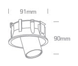 Jupiter 4, LED, 7W, 3000K, 520lm, 700mA, 36°, IP20, dimabil