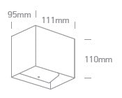 Dako II Up/Down LED 2x3W, 3000K, IP54 , 400lm,antracit