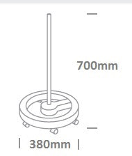 Stand ptr.magnifying lens LID11289, alb