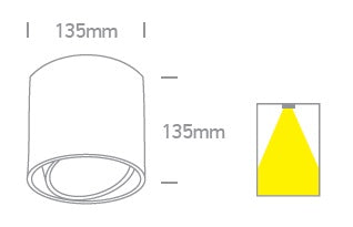 Tano ceiling luminaire 75W GU10 R111 100-240V IP20 alb