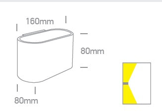 Amidala wall light 30W G9 100-240V IP20 alb