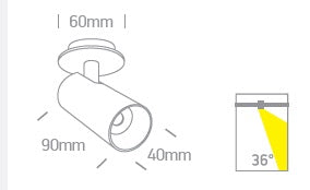Xan LED 7W 700mA 500lm 3000K 36° IP20 alb