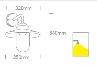 Still X wall light 40W E27 100-240V IP44 negru